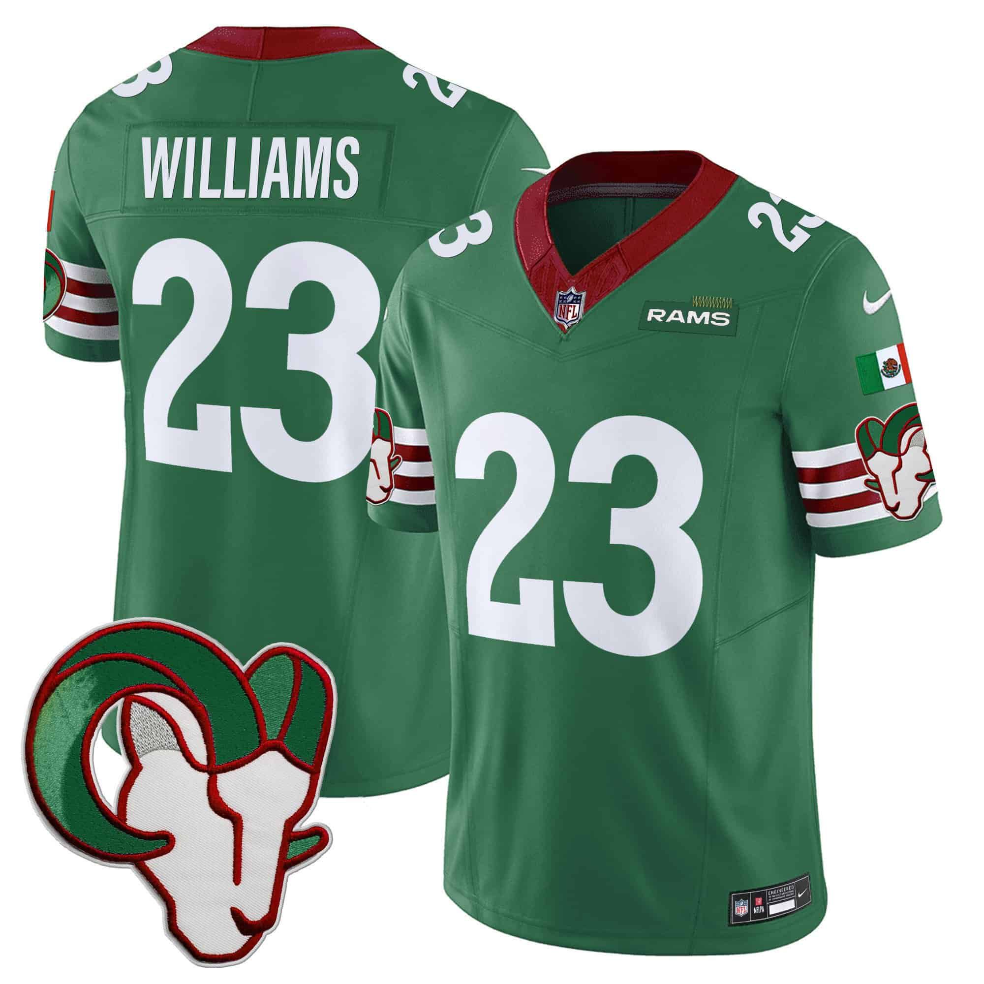 Men Los Angeles Rams #23 Williams Green 2024 Nike Mexico Vapor Limited NFL Jersey->indianapolis colts->NFL Jersey